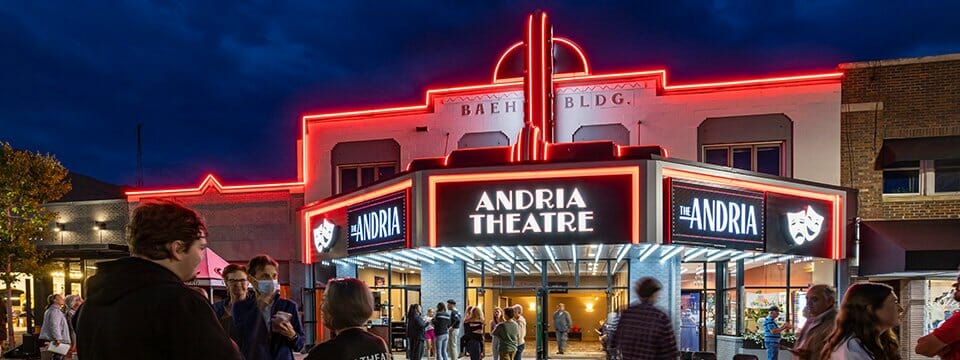 Andria Theatre Marquee Brings Light to Downtown Alexandria