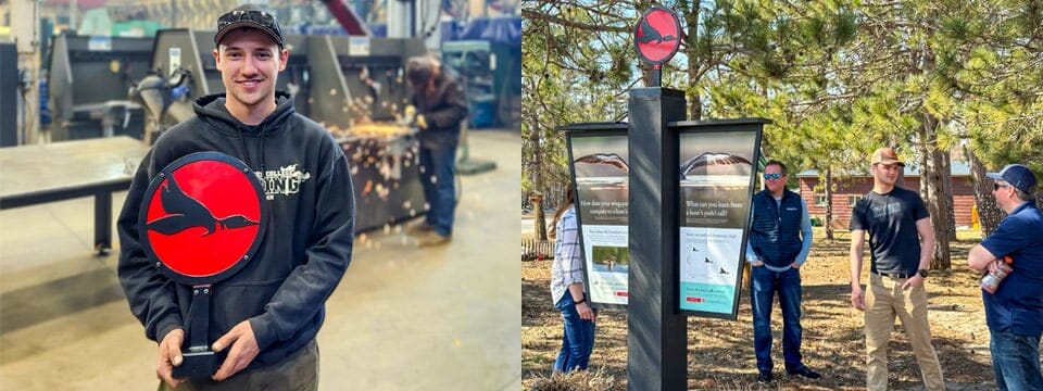 CLC Welding Student Lends Hand in Loon Center Exhibit Production