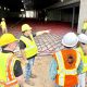 Tour outside heated storage and maintenance garage-County Engineers Visit Cottonwood County's Public Works Facility Under Construction