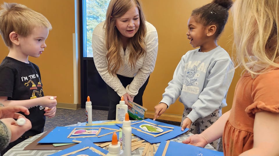 Little Falls Preschool Architecture Day with Widseth's Lindsey Kriens