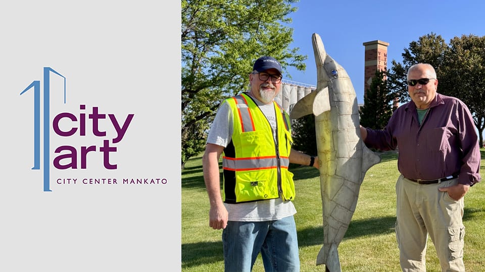 CityArt 2026 Sculpture Walk sponsored by Widseth Spinner Dolphin by Dale Lewis