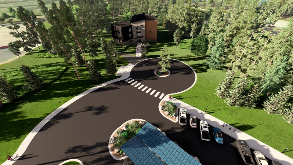 National Loon Center rendering showing site design