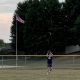 Catching a softball at the Widseth-Pine Island Softball Game-Summer 2026